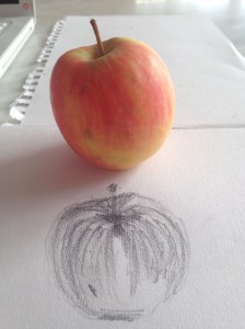 Drawing stage one. Finding the right shape. Negative and positive space in my mind - woo hoo.