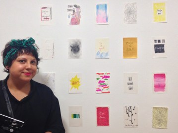 Here I am standing with my work at the George Paton Gallery.  