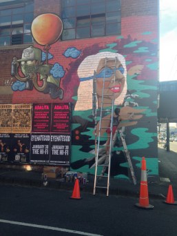 Here is a dynamic work being painted just outside Juddy Roller. Great talent is flowing in and out of this space. So wonderful!