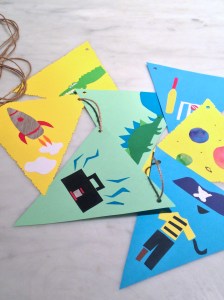 Selina Braine closeupbabyboypaperbunting