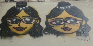 Some beautiful Indian girls above up high in Union Lane.