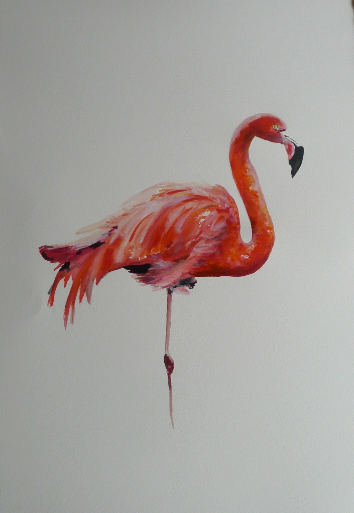 This work is just over A3 in size. Watercolour on Arches paper.